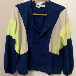 ✨SALE✨Free People Long Sleeve Colorblock Flowy Top - NWOT